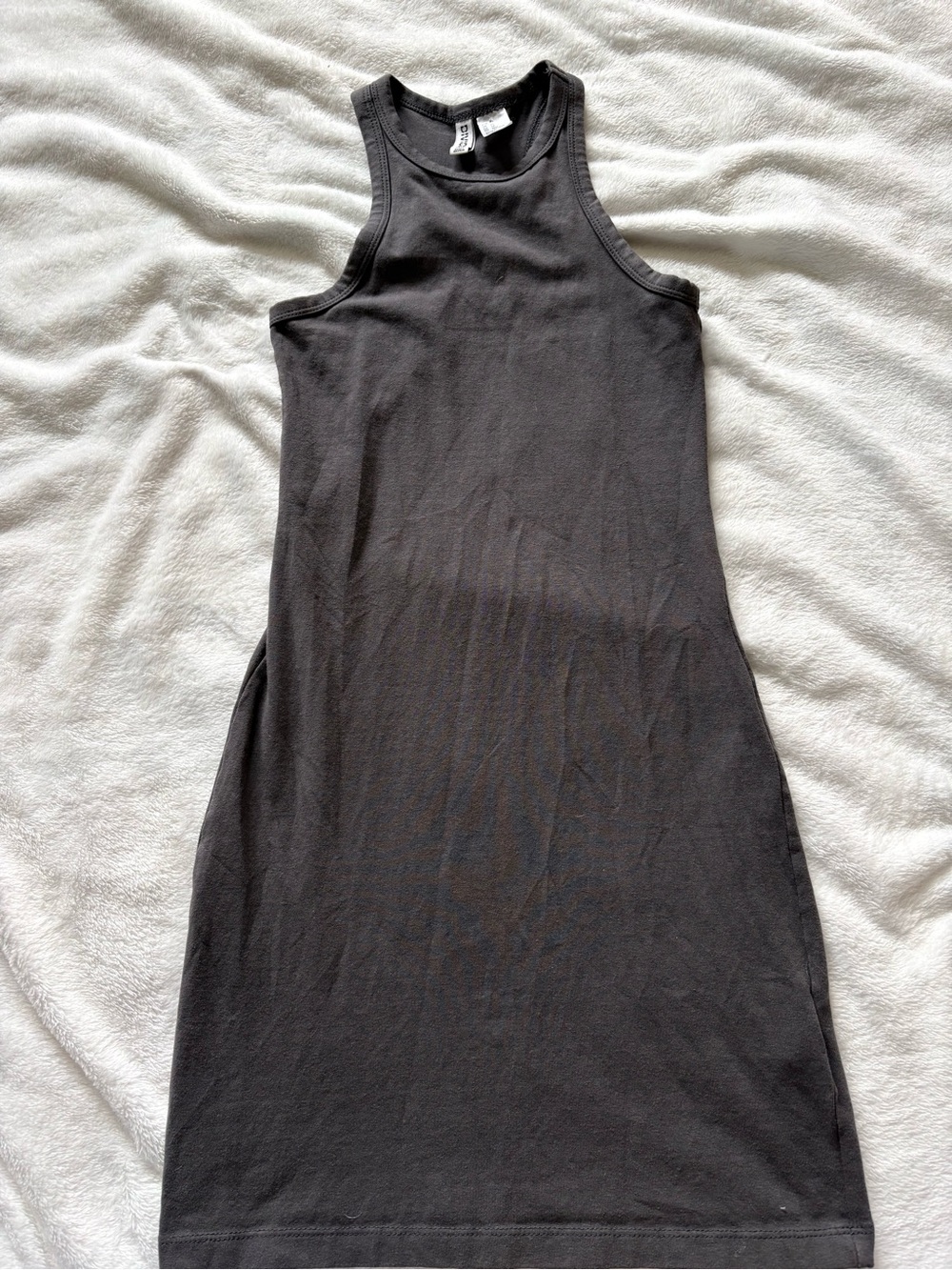 H&M Charcoal Grey Racerback Midi Dress